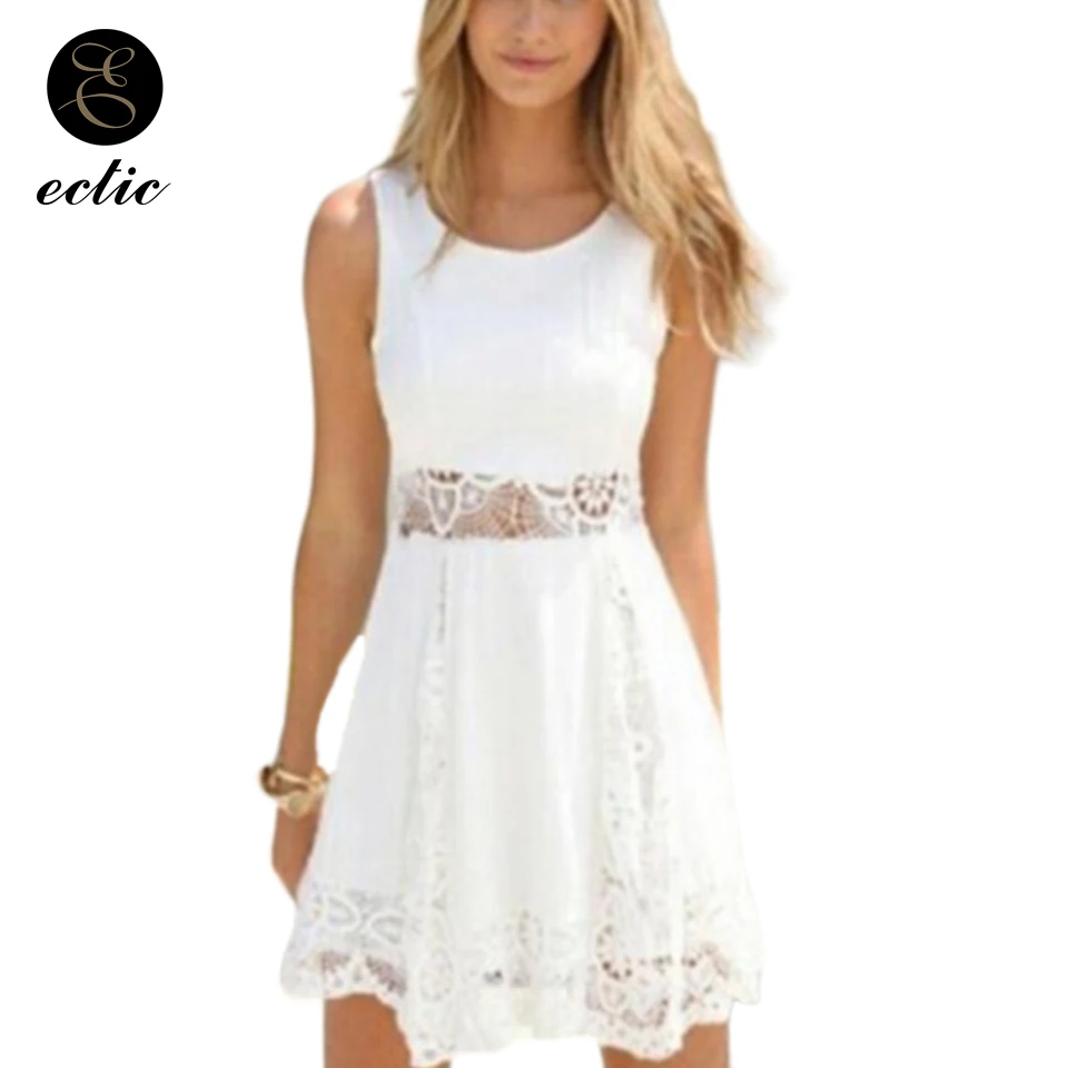 

Guipure Lace Mesh Dress Embroidery Sukienka Mini Dress Sexy Club Wear Women Sleeveless Robe Femme Ete 2021 Kawaii Fashion Dress