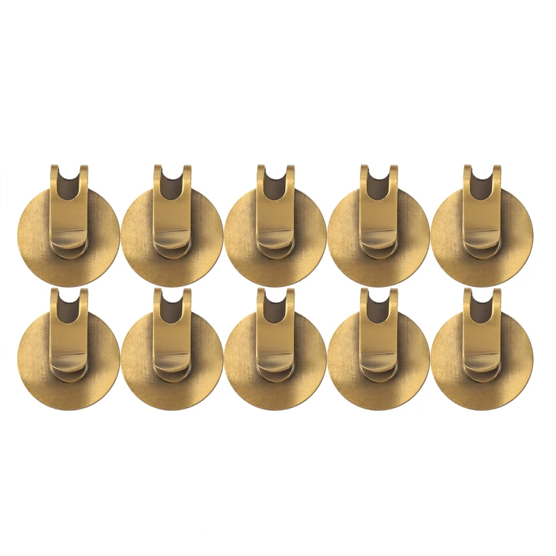 

10 PCS Hat Clip Zinc Alloy and Magnet Round Coin Golf Mark New 0.98Inch (25mm) Golf Hat Clip for Golf Gift