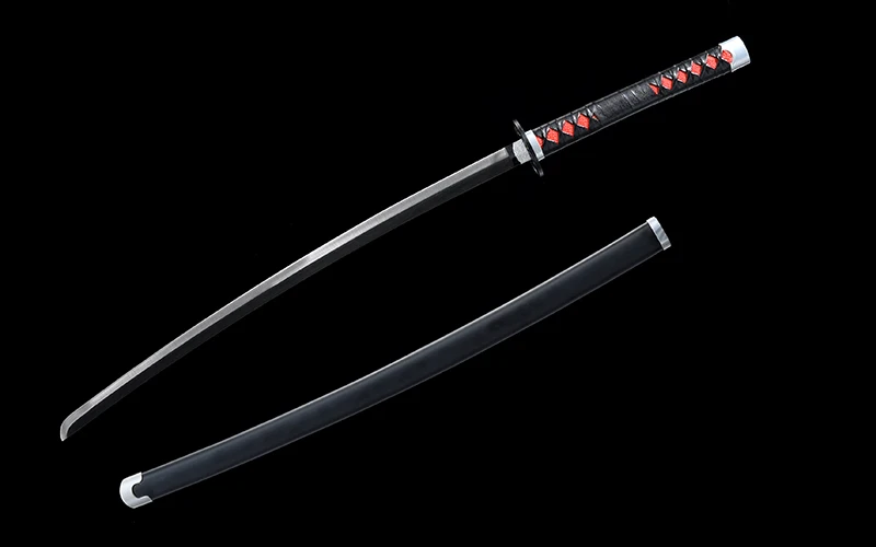 Аниме Demon Slayer: Kimetsu No Yaiba Tanjirou Kamado Настоящий стальной меч оружие косплей реквизит