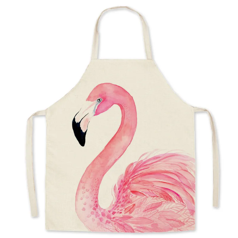 1 шт. кухонные фартуки с рисунком фламинго для женщин и взрослых детские