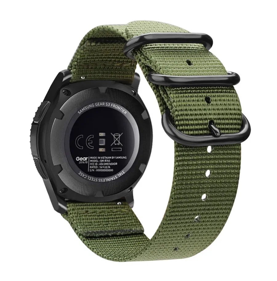 Galaxy watch 46 мм для samsung gear S3 Frontier huawei watch Gt Nato ремешок Amazfit Bip 22 мм смарт-ремешок для часов Active 2