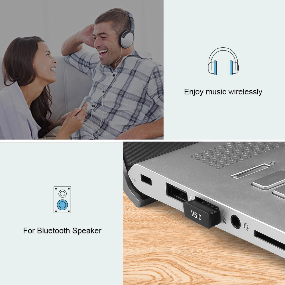 Беспроводной адаптер Kebidu с мини-USB Bluetooth 5 0 аудиоприемник передатчик для ПК