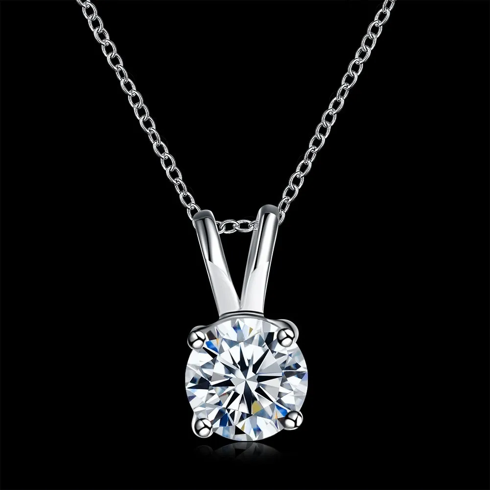 Женское ожерелье из серебра 100% пробы с круглым кулоном 8 мм | Украшения и