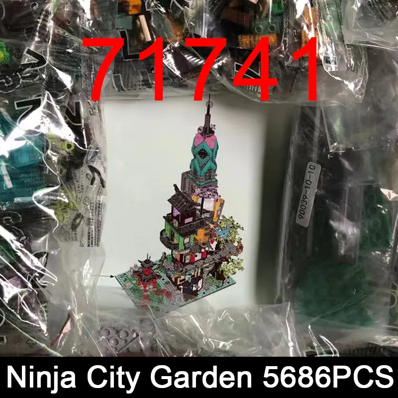 

5686PCS Movie Series Spectacular Spinjit 71741 City Garden Street View Model Building Blocks Bricks Kids Toys Christmas Gifts