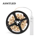 Светодиодный светильник с пассивным ИК датчиком движения, освещение для кухни, шкафа, кровати, боковой лестницы, гардероба, лампа ночного освещения с питанием от аккумулятора