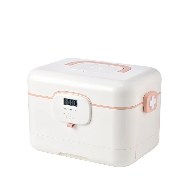 Household Portable Medicine Storage Box Comes with Alarm Clock to Remind Smart Hand Sealing Dustproof Organ | Дом и сад