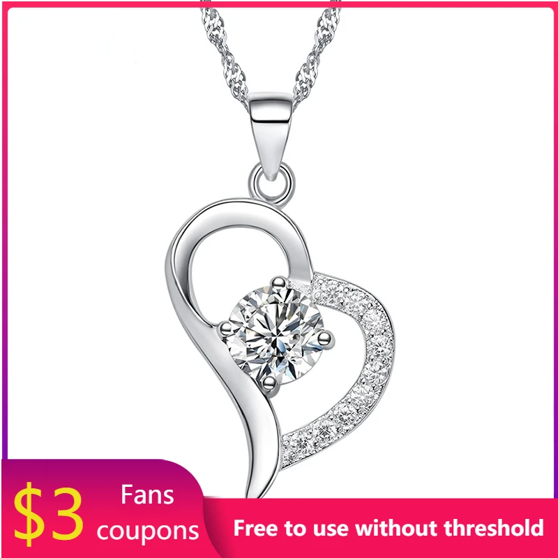 

Женское ожерелье из серебра 925 пробы, в форме сердца