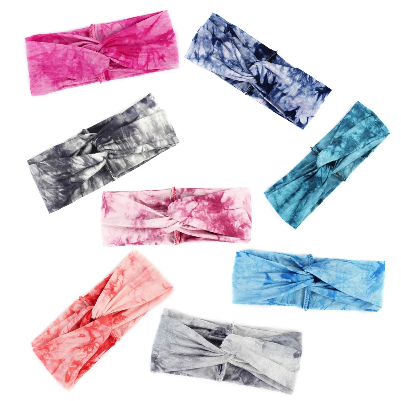 

Geebro Women Tie Dye Soft Headband Elastic Hairband Non Slip Headwear Sports Yoga Running Ladies Casual Headwrap Hair Accessory