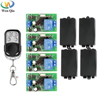 433 mhz wireless universal remote control ac 110v 220v 10amp 2200w 1ch 4 gangs rf relay receiver and transmitter for light