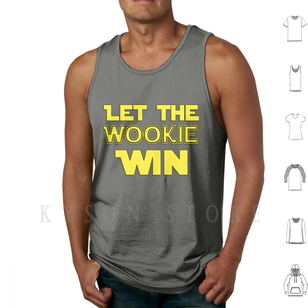 Майка Let The Wookie Win жилет 100% хлопок Han Solo Chewie Chewy Wookies Endor Kashyk Millennium Falcon забавная|Майки|