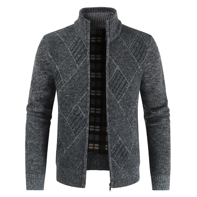 Dark Gray Мужская толстовка на молнии с длинными рукавами и капюшоном, модная однотонная Осенняя универсальная одежда, пальто, повседневная мужская спортивная одежда - Цвет: Dark Gray