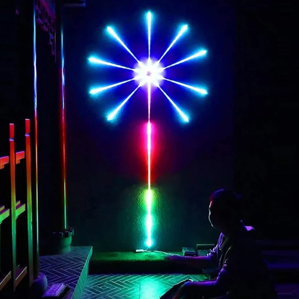 Светодиодный RGB фейерверк скасветильник свет с голосовым управлением через