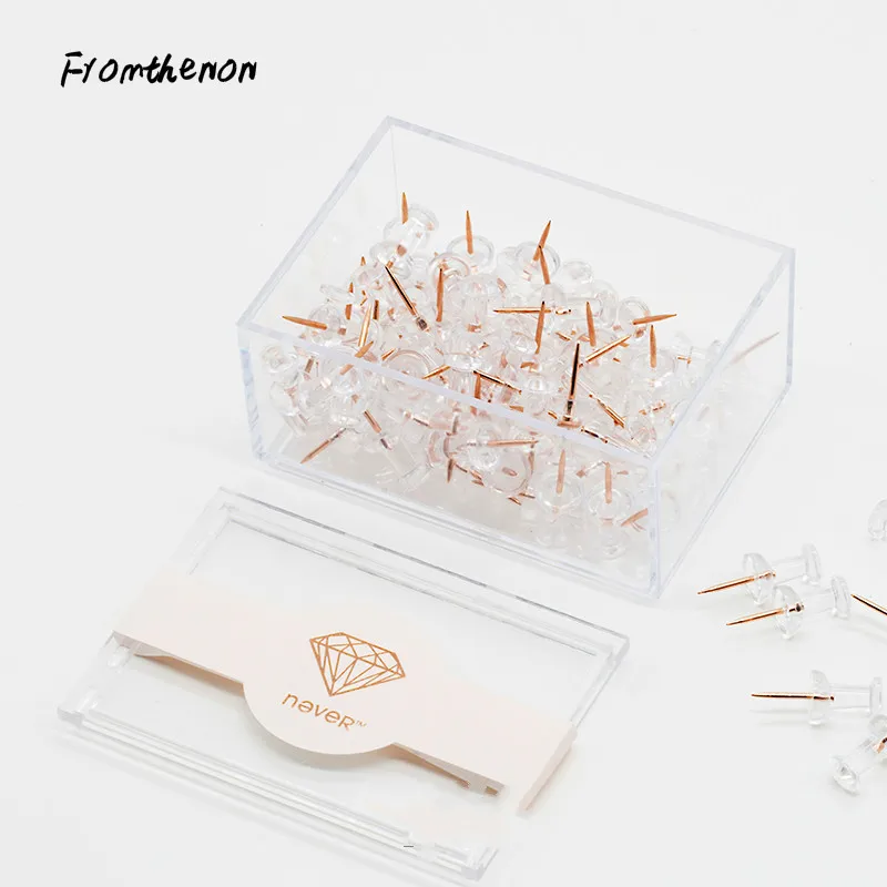 Розовые золотые цветные металлические булавки для большого пальца декоративные