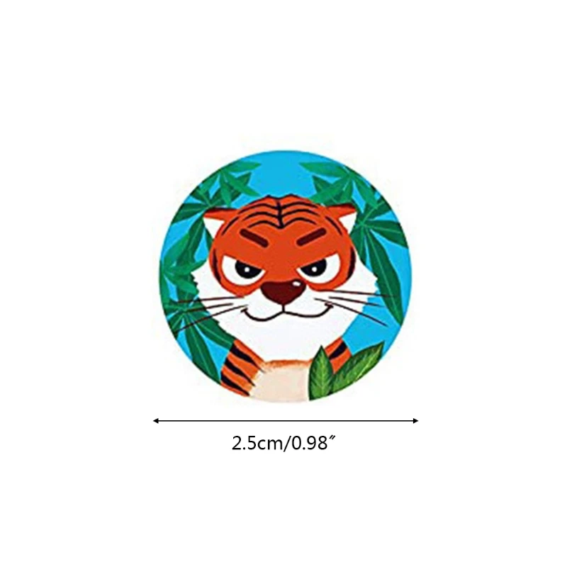 

1 Roll Cartoon Animal Stickers Adhesive Tape Child Teacher Reward Sticker Gifts