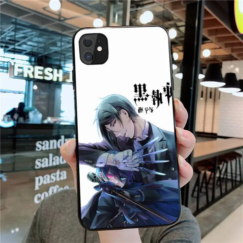 

NBDRUICAI Anime Black Butler Cover Black Soft Shell Phone Case for iPhone 11 pro XS MAX 8 7 6 6S Plus X 5S SE 2020 XR case