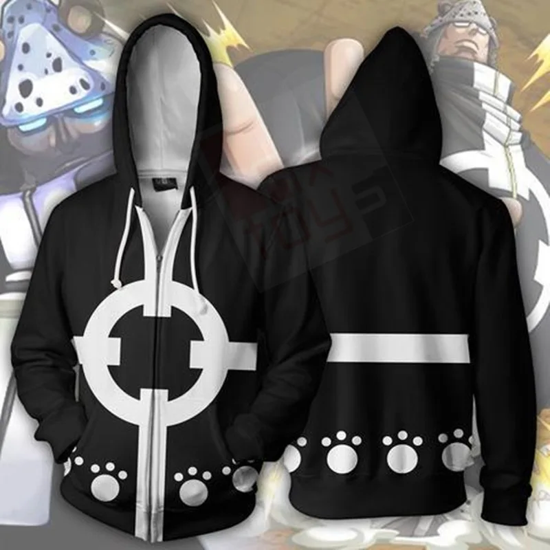 as photos 3d Digital Printing ONE PIECE Trafalgar Law Costume Hoodie Cosplay Sweatshirts Clothing Costumes - Цвет: as photos