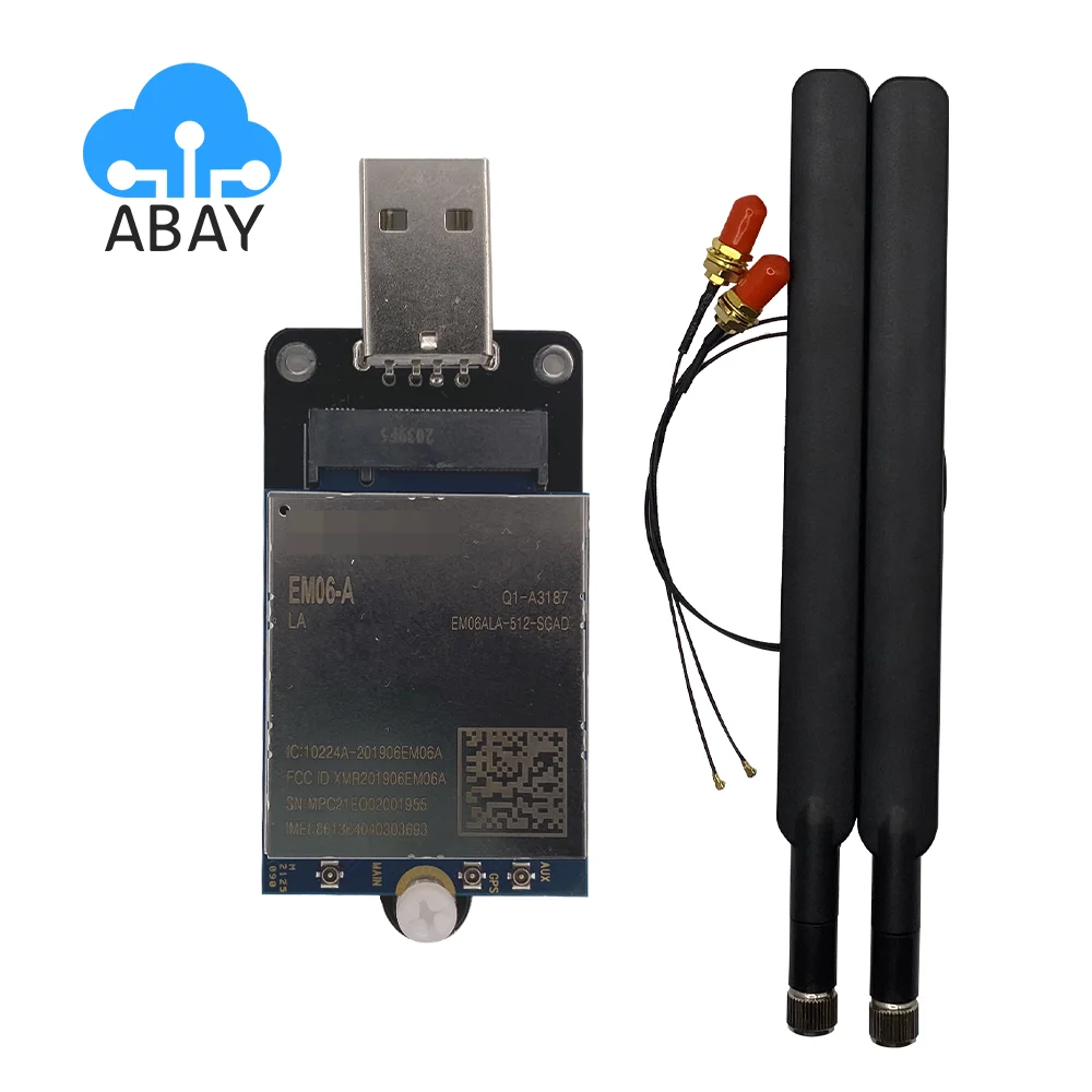 

Quectel EM06-A Cat-6 4G модуль 300 Мбит/с Downlink 50 Мбит/с + M.2 NGFF к USB-адаптеру с слотом Nano SIM + антенной