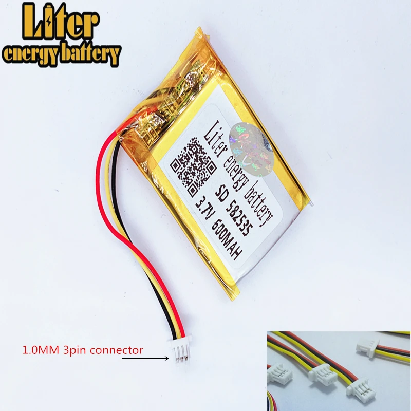 Модель 582535 SP5 3,7 V 600 мА/ч, Перезаряжаемые Батарея для тахограф papago F300 F200 F210 QStar A5 DVR 602535 parkcity 710