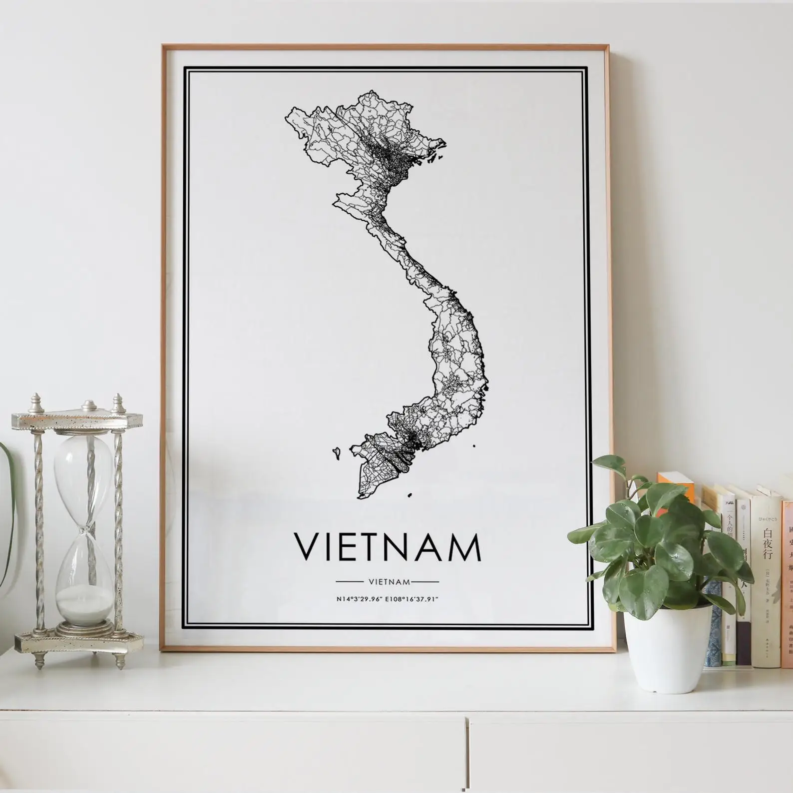 Вьетнамская Дорожная карта страны украшение для гостиной в скандинавском стиле