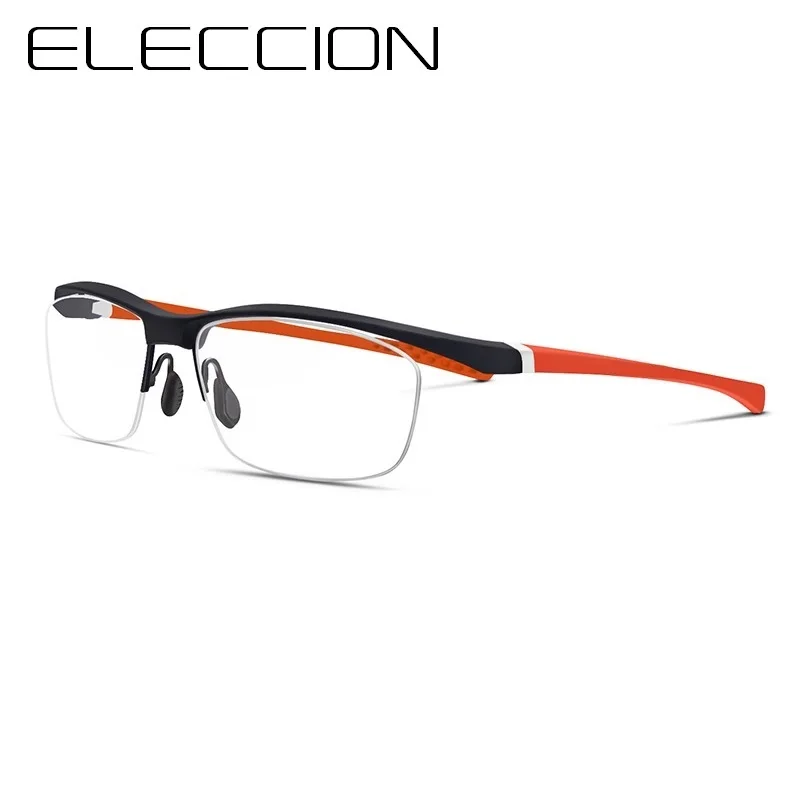 

ELECCION Sports Glasses Frame TR90 Basketball Outdoor Optical Prescription Spectacles Men NEW Half Rim Myopia Eyeglass Frames