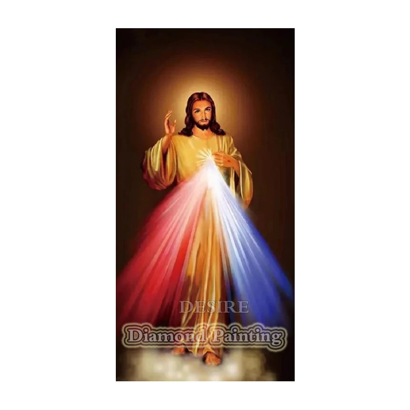 Набор для вышивки крестиком EASHRU религиозная картина из квадратных страз сделай