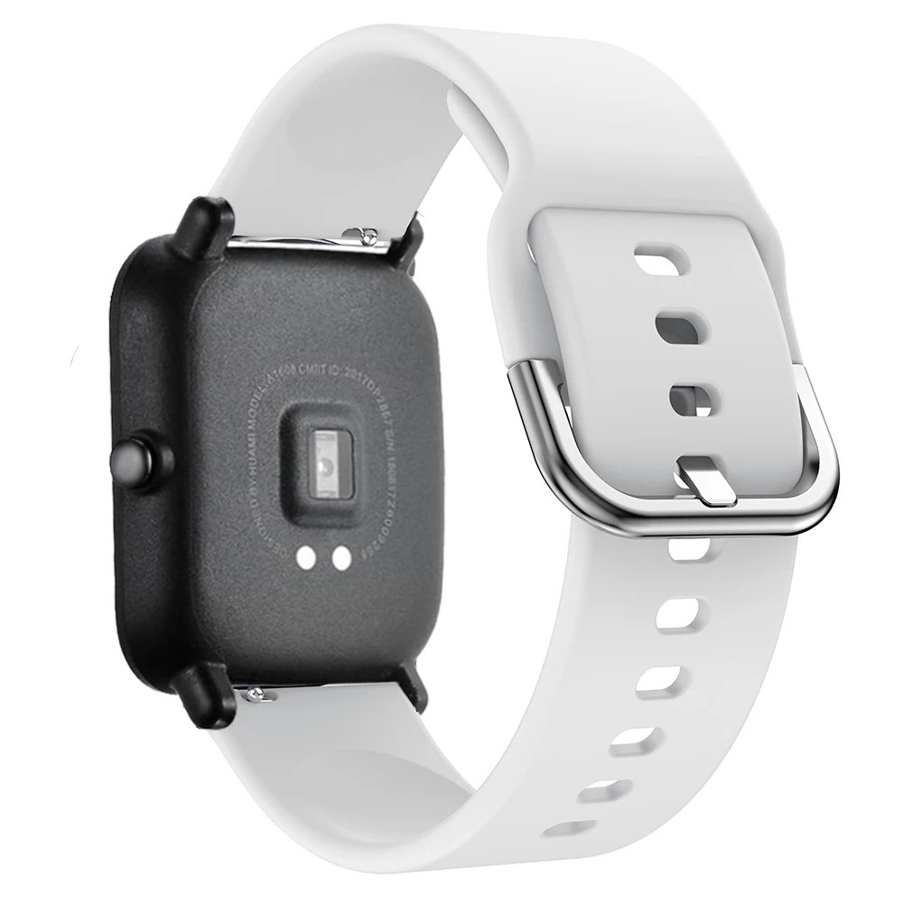 Силиконовый ремешок для наручных часов для Xiaomi Huami Amazfit Bip Lite Youth/GTR 42 мм ремешок для часов 20 мм браслет для Galaxy Watch 42 мм