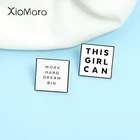 Упорно работать неотразимые густые эмаль на булавке значок брошь одежда штырь отворотом вдохновляющие мотивирующие предложение подарки для мужчин и женщин