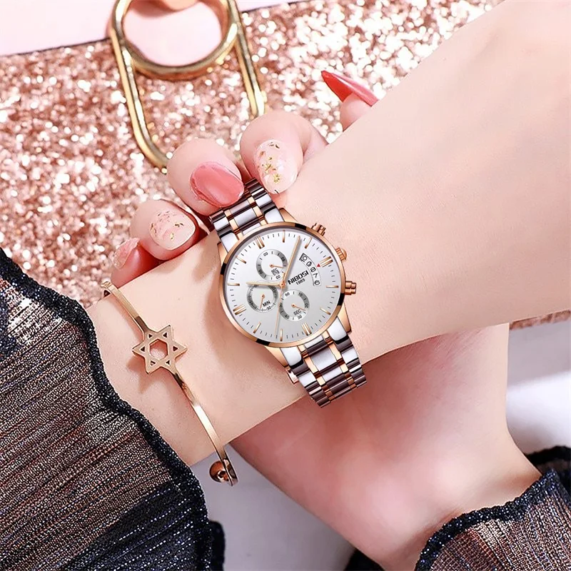 

NIBOSI Top Brand Women Wristwatches Stainless Steel Watches Luxury Elegant Quartz Clock Ladies Business Watch Relogio Feminino