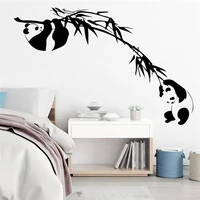 chinese panda bamboo 3457cm wall stickers for kids rooms home decor cartoon vinyl wall decals diy mural art