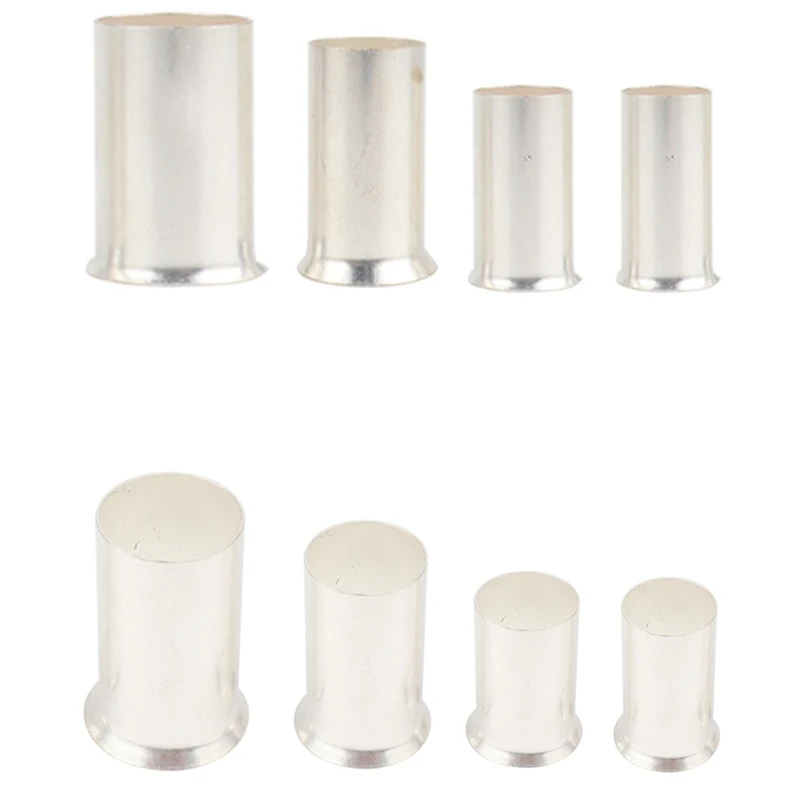 

100Pcs AWG 4 2 1 2/0 Wire Copper Crimp Connector Non Insulated Ferrules Pin Cord End Terminal Assortment Kit