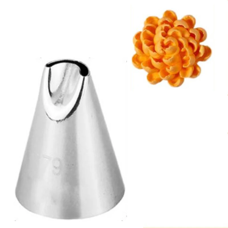 #79 насадка для украшения хризантемы крема торта и кекса инструменты из