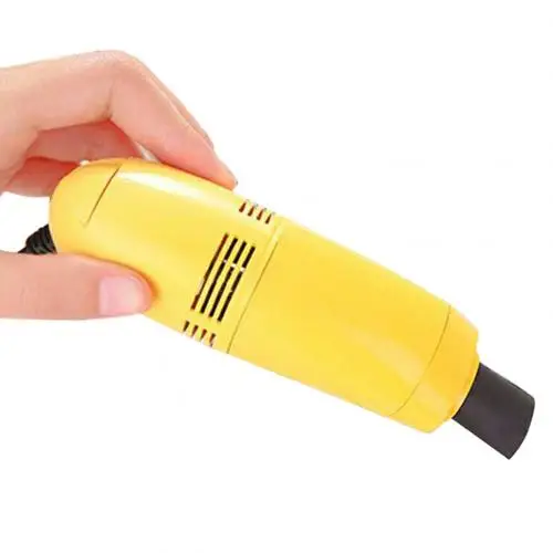Цвет: желтый Портативный USB мягкий компьютерный ноутбук пылесос клавиатура зазоры щетка для удаления пыли инструмент для удаления пыли маленькая всасывающая щетка - Цвет: Цвет: желтый
