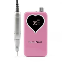 heart cordless electric nail drill machine 35000rpm drill set for manicure pedicure rechargeable battery wireless