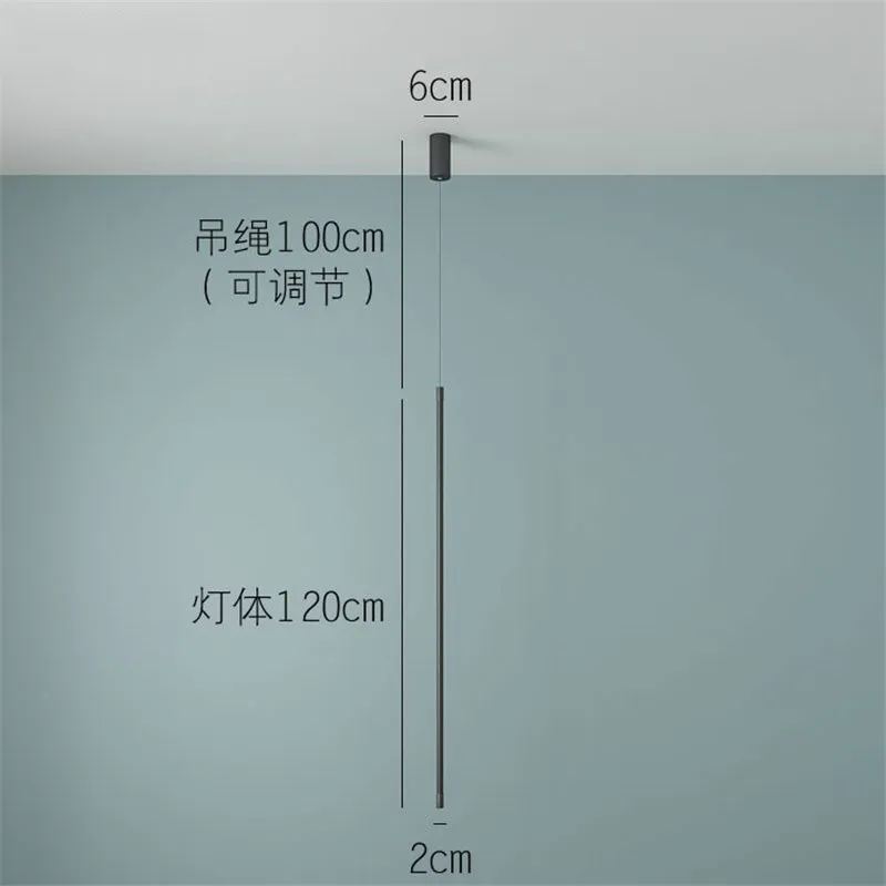 

Nordic Designer Strip Pendant Lights Bedroom Bedside Lamp Minimalist Home Decor Pendant Lamp Creative Living Room Light Fixture