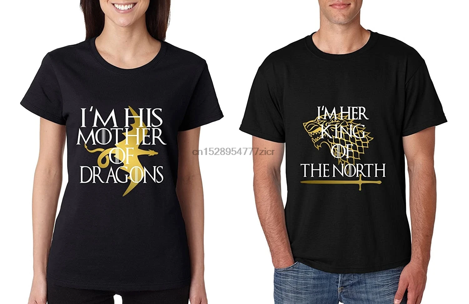 Парная футболка I'm His Mother of Dragons Her King North(1)|Мужские футболки| |