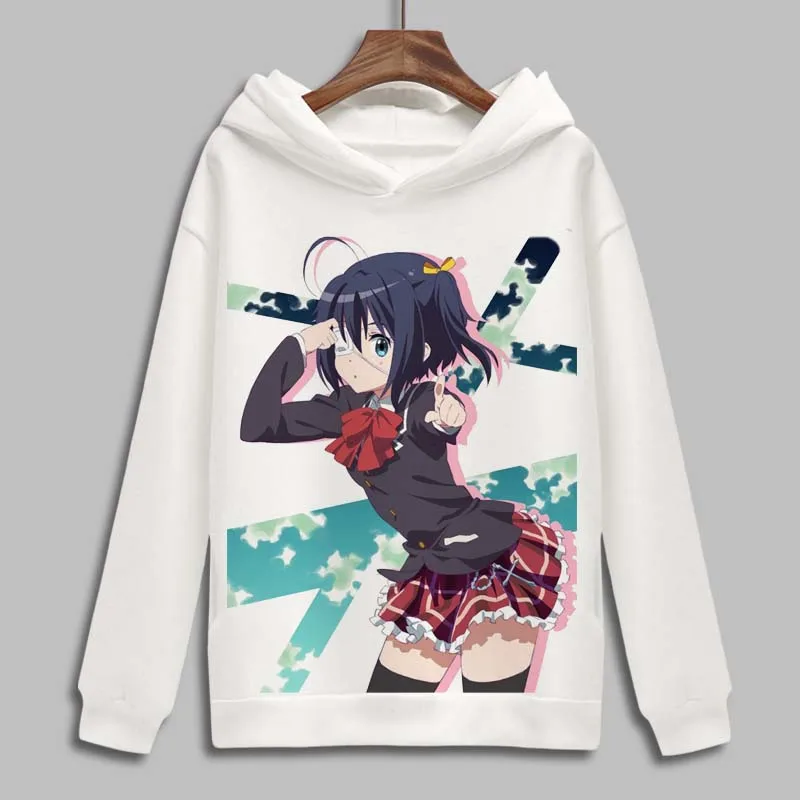 Любовь, Чунибьо и Другие Грёзы Худи для косплея Takanashi Rikka Togashi Yuuta зимние осенние флисовые свитшоты повседневные пуловеры.