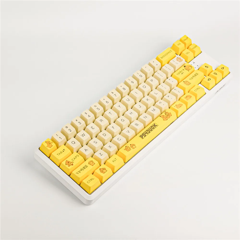 Маленькие наборы клавиш Reach Duck Keycap PBT OEM для механической клавиатуры 99% GH60 GK61 GK64 GK68