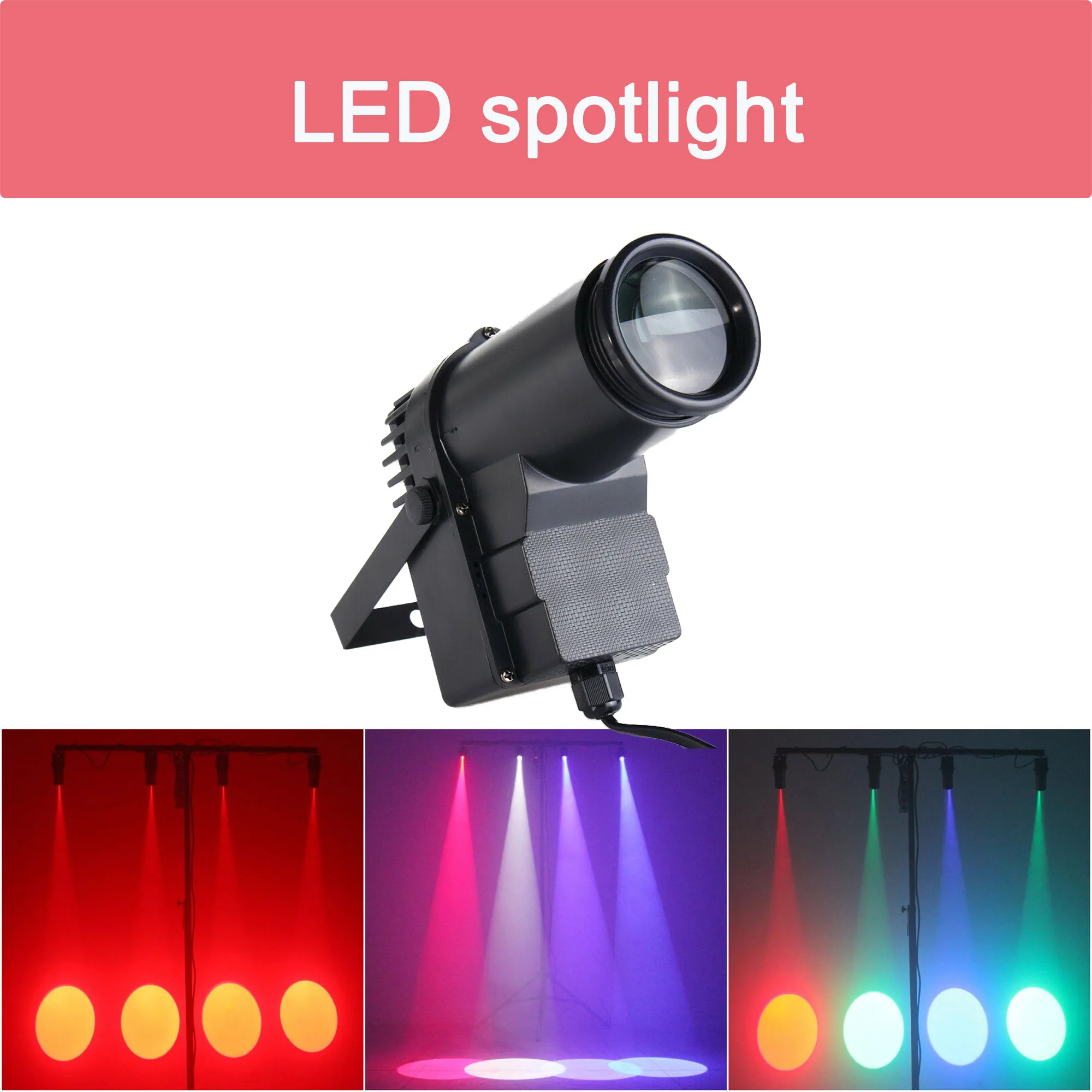 Миниатюрный сценический прожектор DMX512 светодиодный диско светильник RGBW для