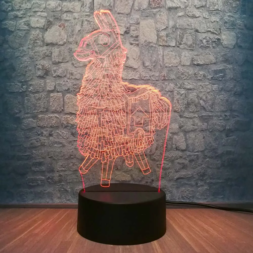 Новинка, креативный Деревянный конь, 3D светодиодный светильник, RGB реветь, 7 цветов, для украшения детской комнаты, настольный ночник, светильник, рождественские подарки