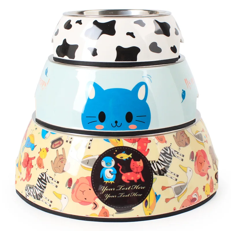 Супердизайнерская новая миска для животных из меламина нержавеющей стали милая