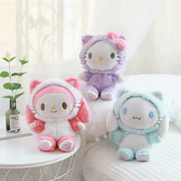 21cm lovely sanrio my melody plush doll kt cat plushie toy anime figure stuffed toys soft toy sanrio room decor dolls girl gifts