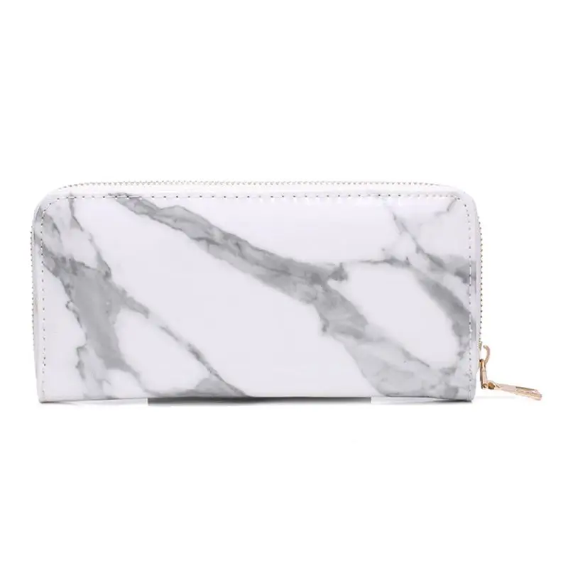 Женский кожаный клатч Длинный кошелек с мраморным узором держатель для карт