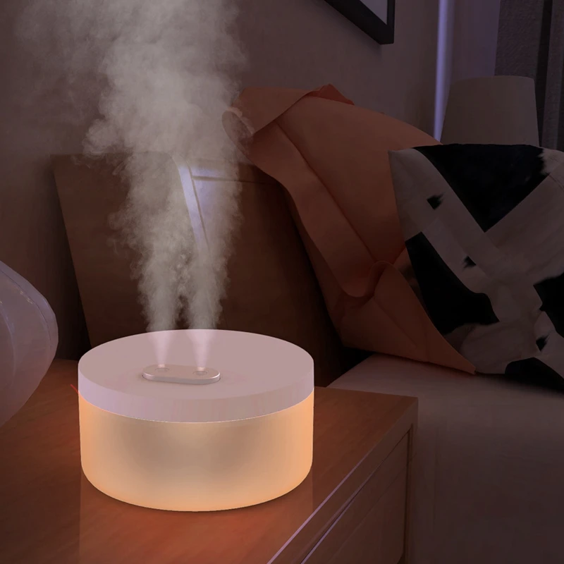 

Wireless Double Spray Air Humidifier Rechargeable Battery Ultrasonic Aromatherapy Water Mist Diffuser