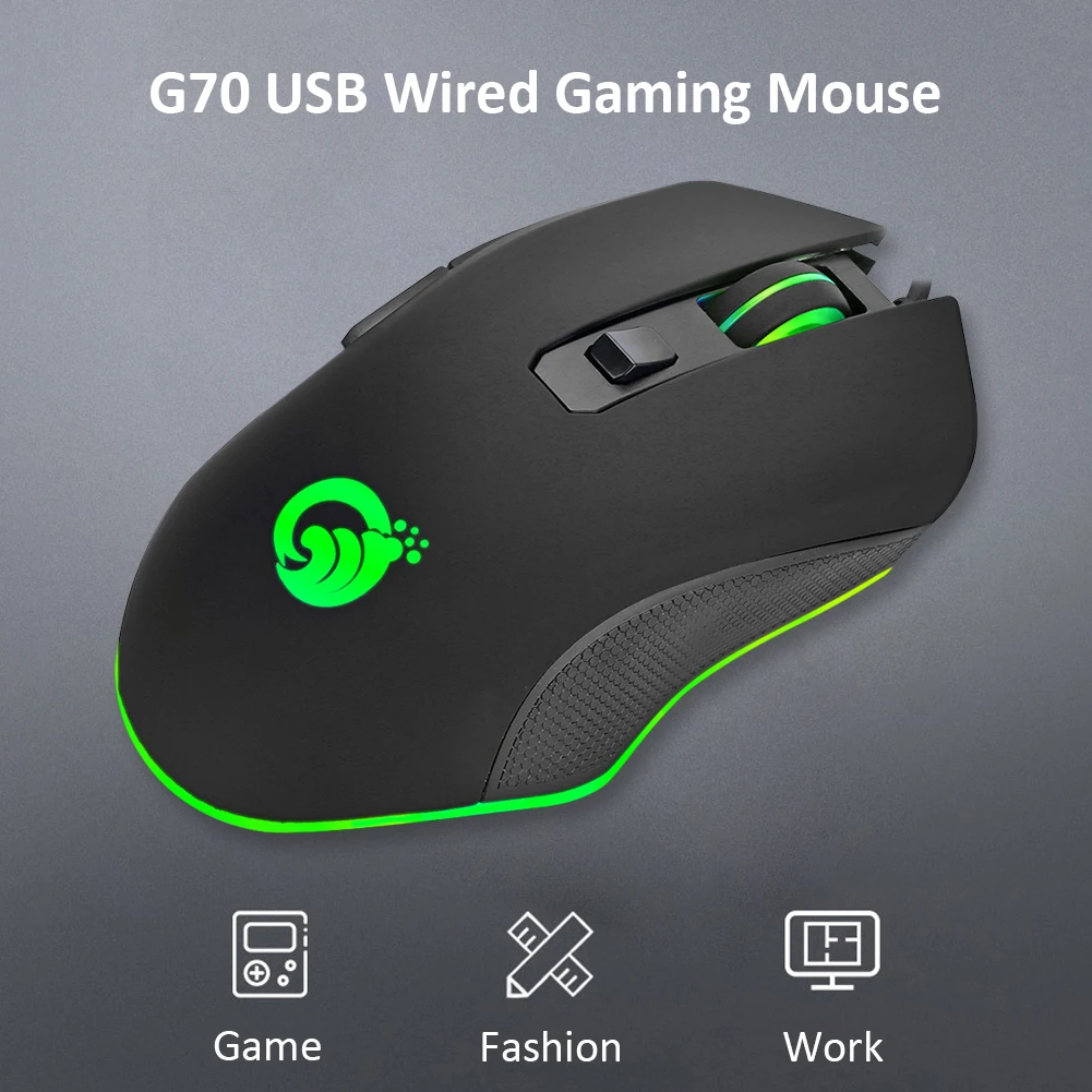 

Durable Wired Mouse Classic Delicate G70 USB Wired Gaming Mouse 6 Buttons 3200DPI Optical Computer Mouse Gamer Mice