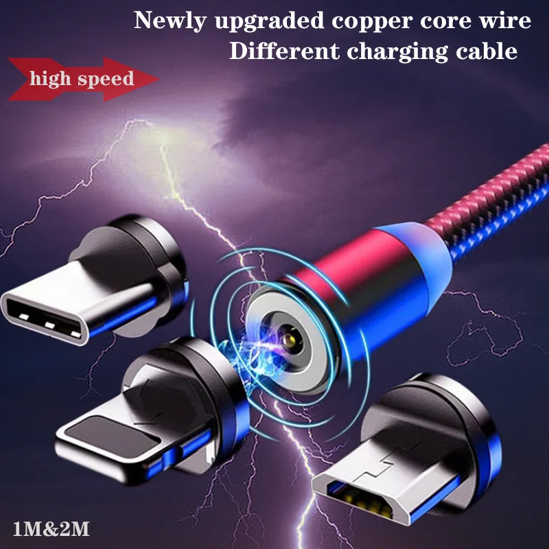 Магнитный кабель USB для быстрой зарядки кабель usb type C Магнитный кабель для зарядки данных Micro USB кабель для мобильного телефона USB шнур