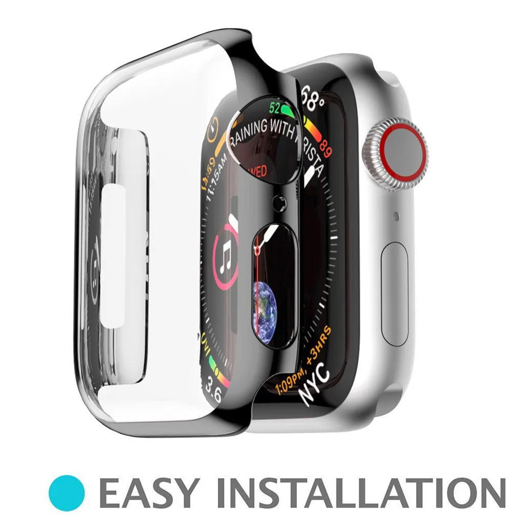 Ультратонкое покрытие чехлы Защитный бампер, чехол КРЫШКА ДЛЯ IWatch 5 40 мм 44 мм Смарт часы защитные аксессуары для Apple#912