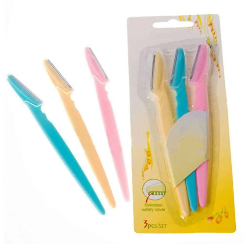 3 шт./компл. Бритва для бровей триммер удаления волос на лице острый Мини нож