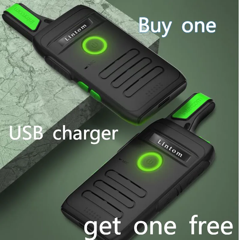 Перезаряжаемые двусторонние радиостанции дальнего действия с наушником 2 шт. в