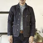 TB-0001 прочитайте описание! Азиатский размер 14 унций хлопковая джинсовая куртка Повседневная стильная НЕОБРАБОТАННАЯ джинсовая куртка
