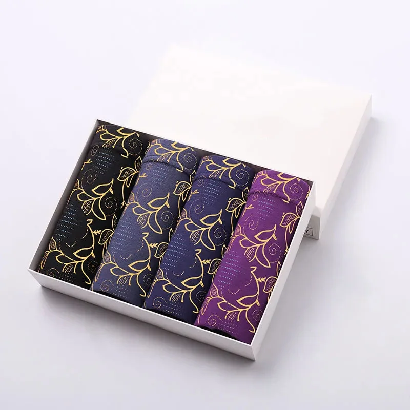 

4pcs / Mens Underwear Shorts Boxer Shorts Mens Sexy Underwear High Quality Men's Underwear Pure Cotton Breathable Boxer Shorts L